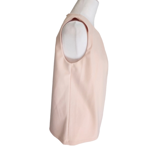 NEW Calvin Klein Embellished Pleated Collar Sleeveless Shell Blouse - Picture 5 of 10